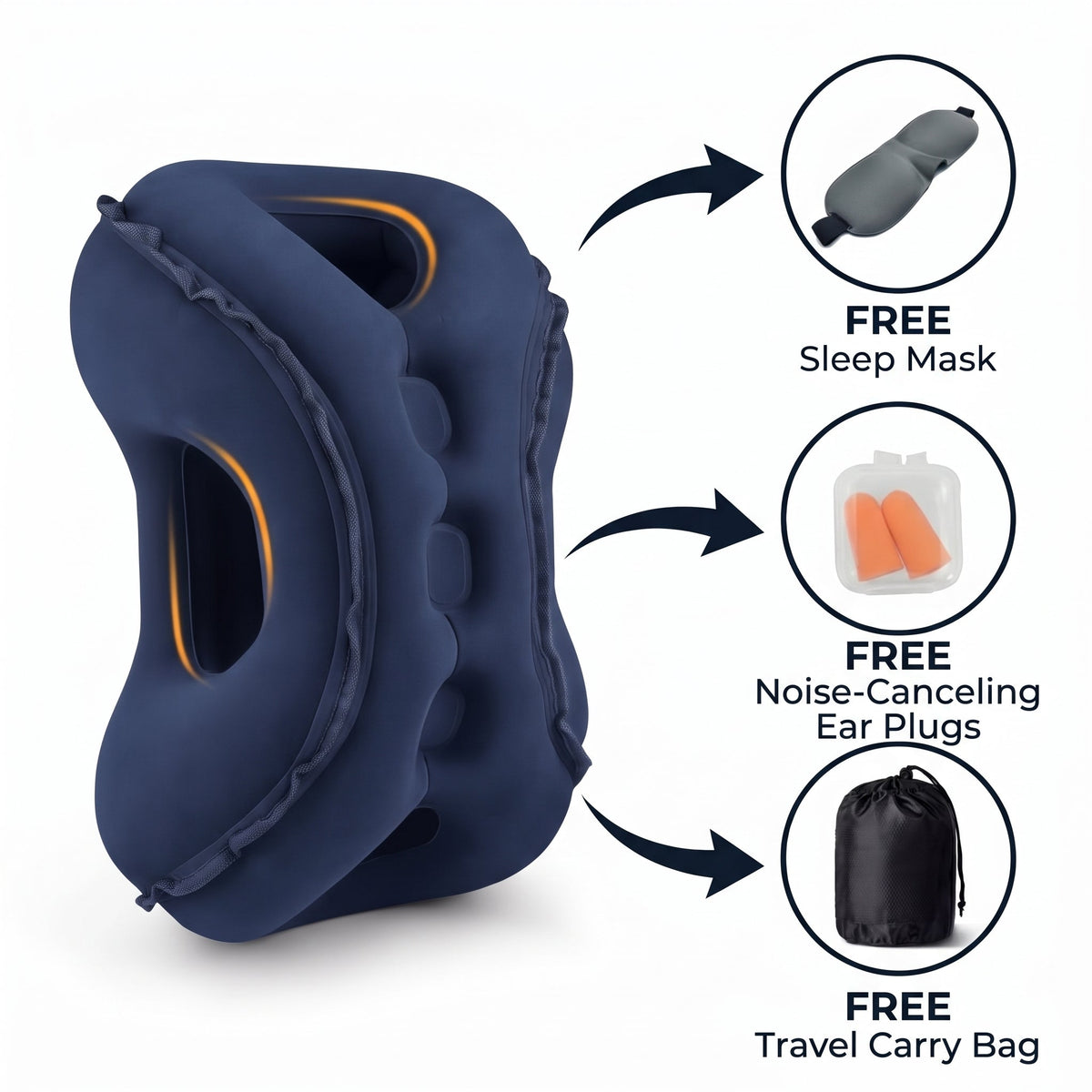 CloudNap™ Inflatable Travel Pillow