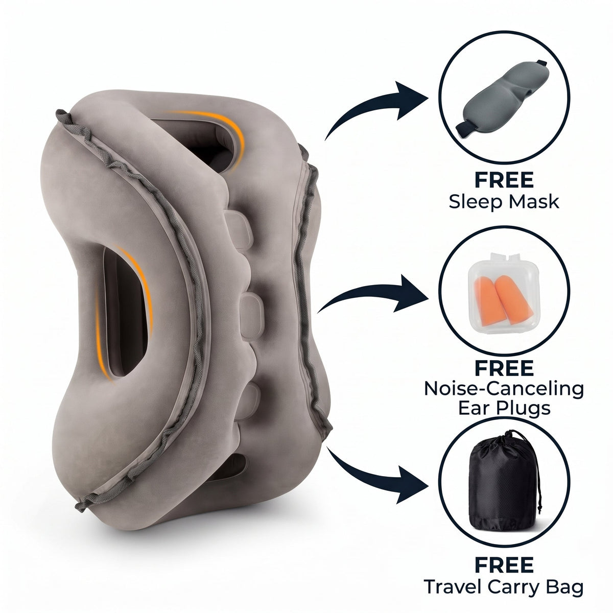 CloudNap™ Inflatable Travel Pillow