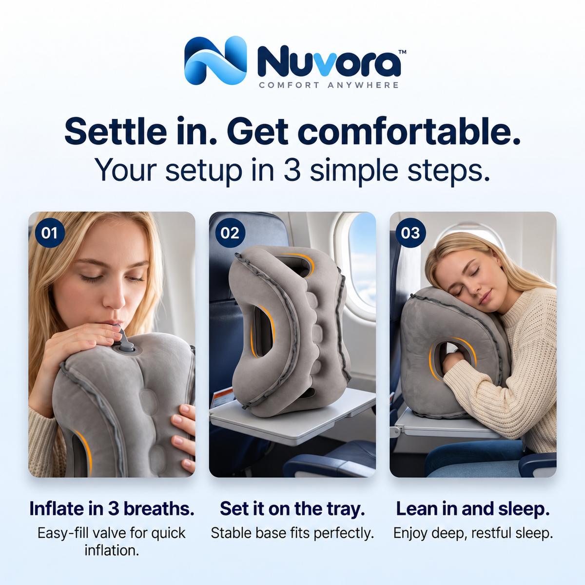 CloudNap™ Inflatable Travel Pillow