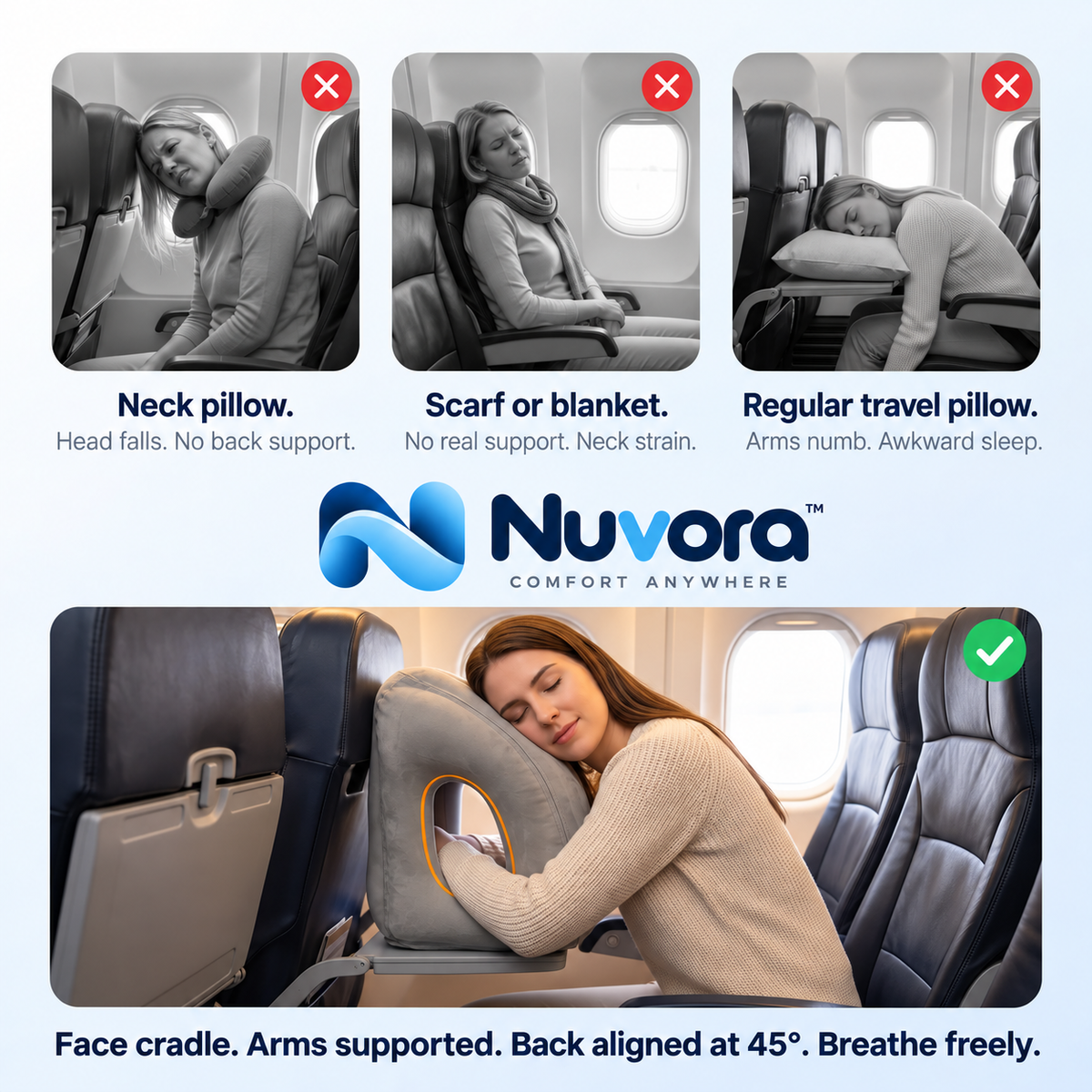 CloudNap™ Inflatable Travel Pillow